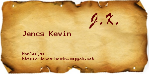 Jencs Kevin névjegykártya